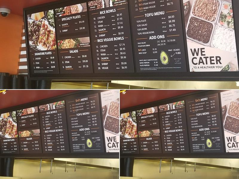 WaBa Grill Menu