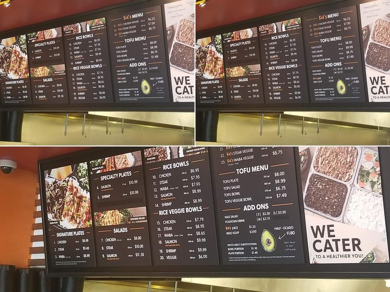 WaBa Grill Menu