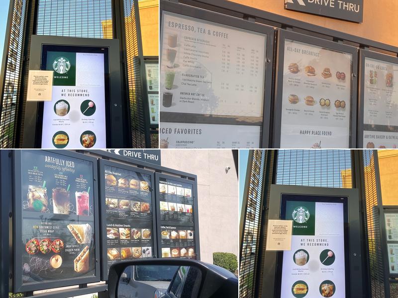 Starbucks Menu