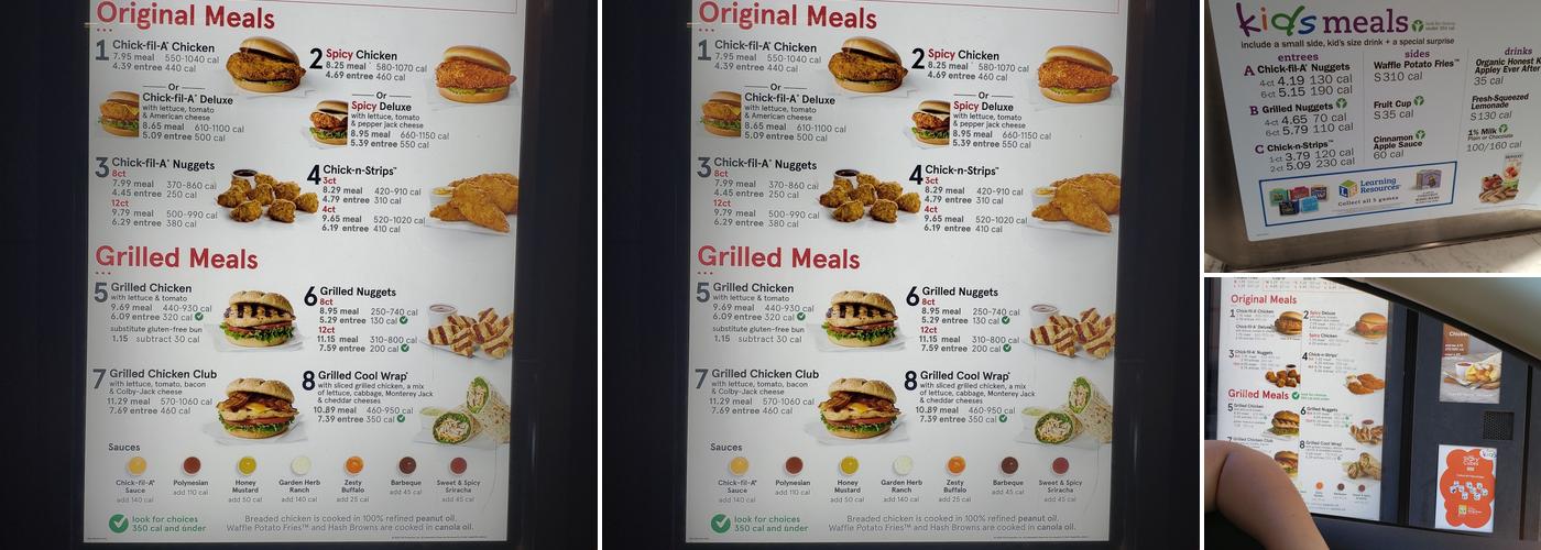 Chick-fil-A Menu