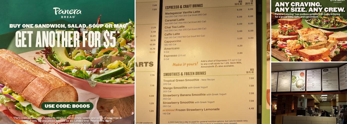 Panera Bread Menu