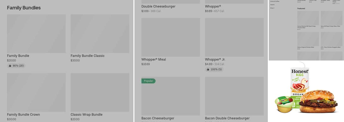 Burger King Menu