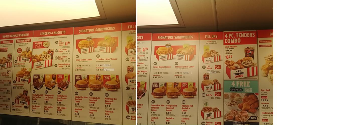 KFC Menu