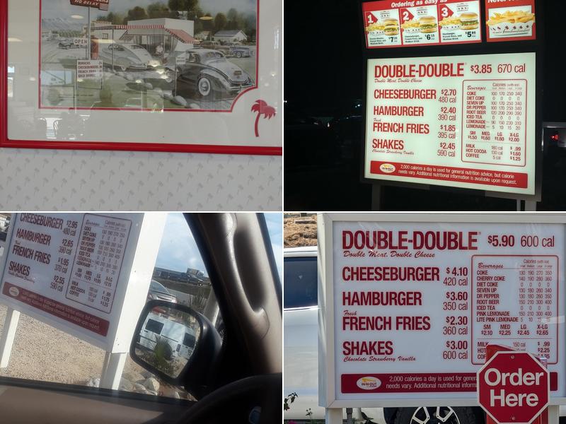 In-N-Out Burger Menu