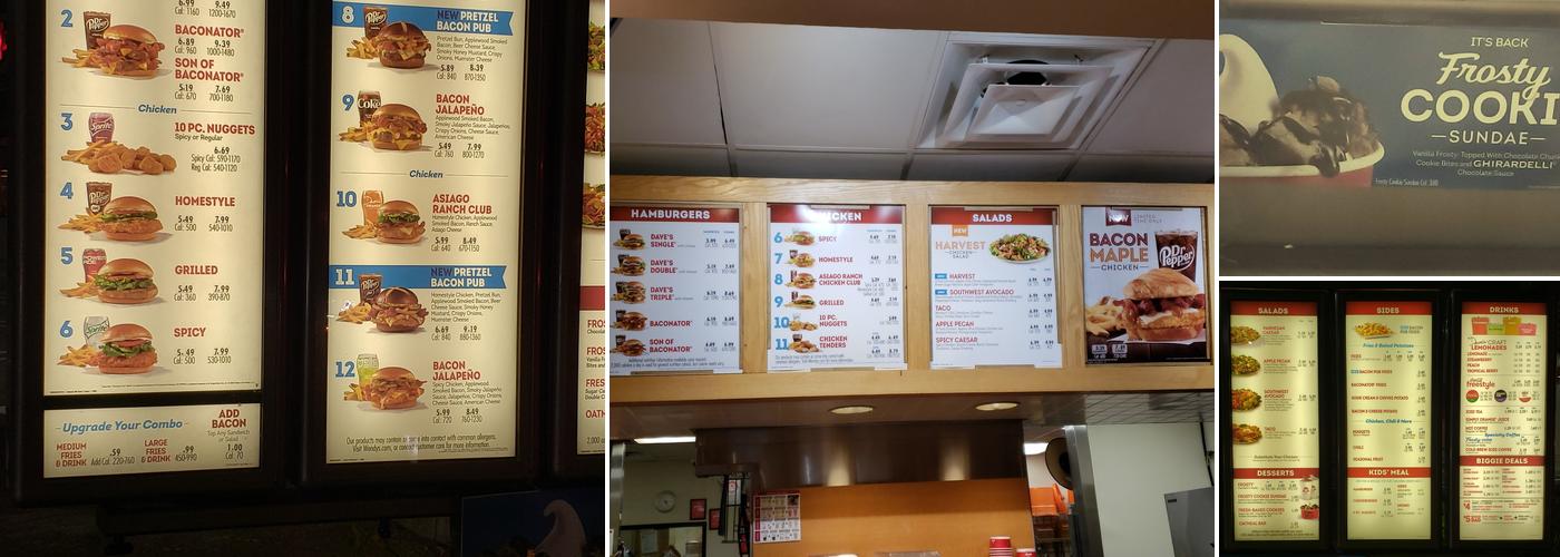 Wendy's Menu