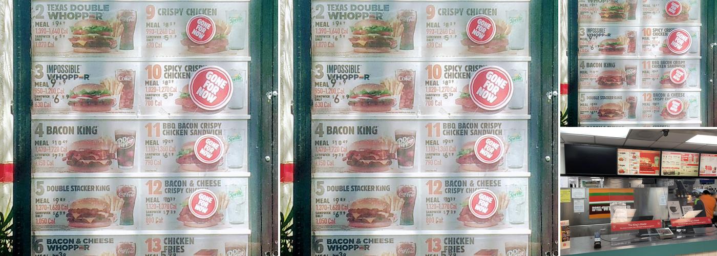Burger King Menu