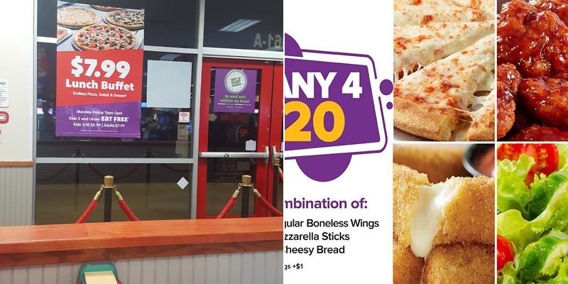 Chuck E. Cheese Menu