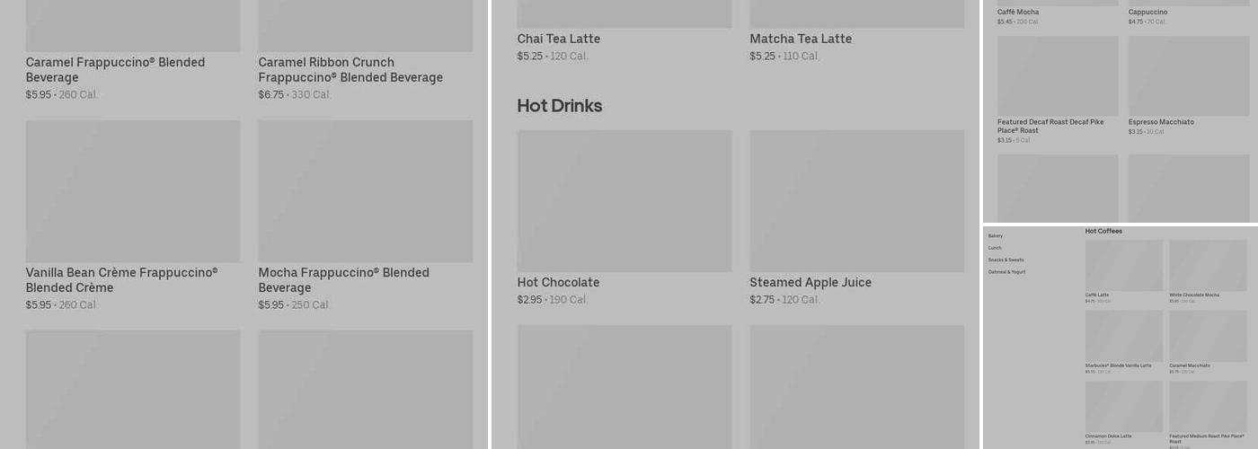 Starbucks Menu