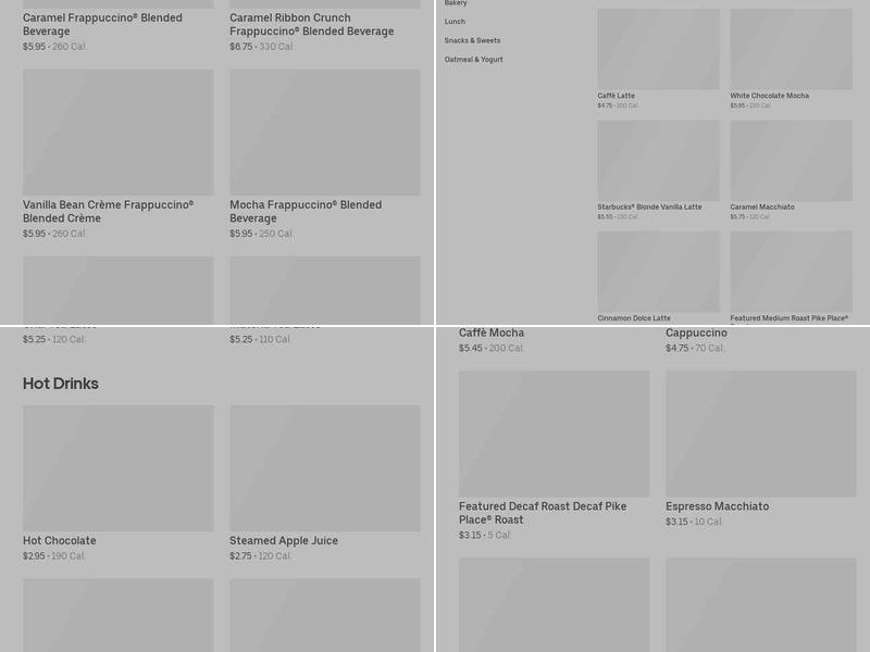 Starbucks Menu