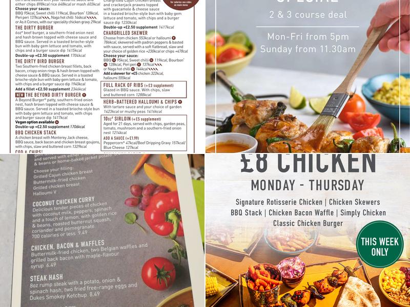 Harvester Kings Head Frimley Green Menu