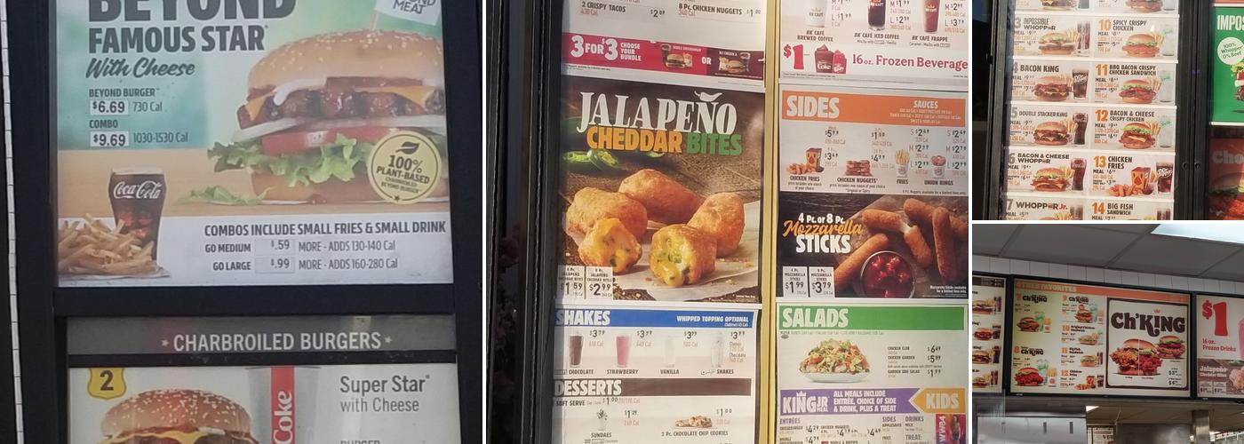 Burger King Menu