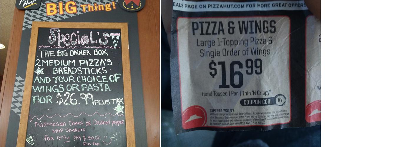Pizza Hut Menu