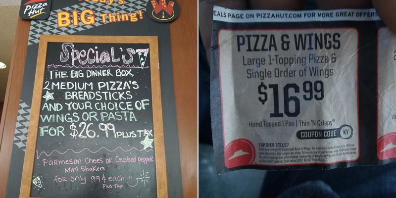 Pizza Hut Menu