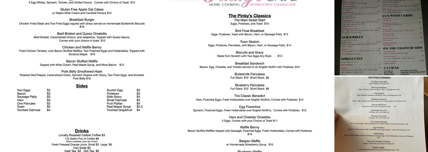 Pinky's Menu