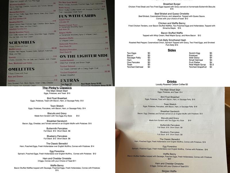 Pinky's Menu