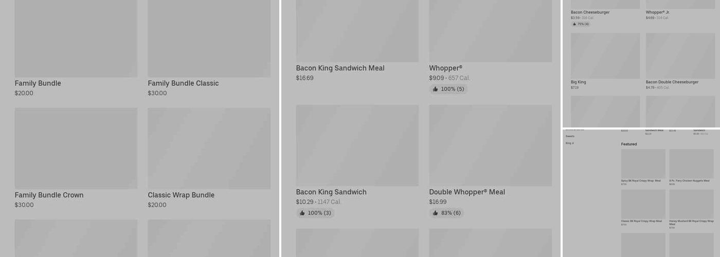 Burger King Menu