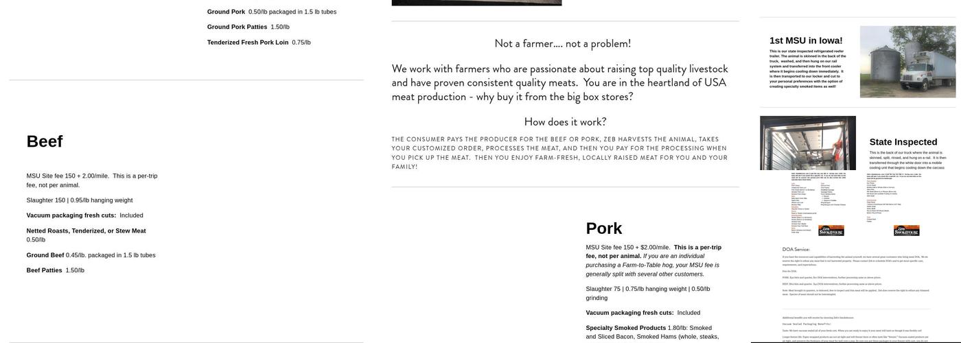 Zeb's Smokehouse Menu