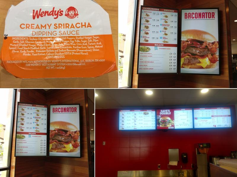 Wendy's Menu