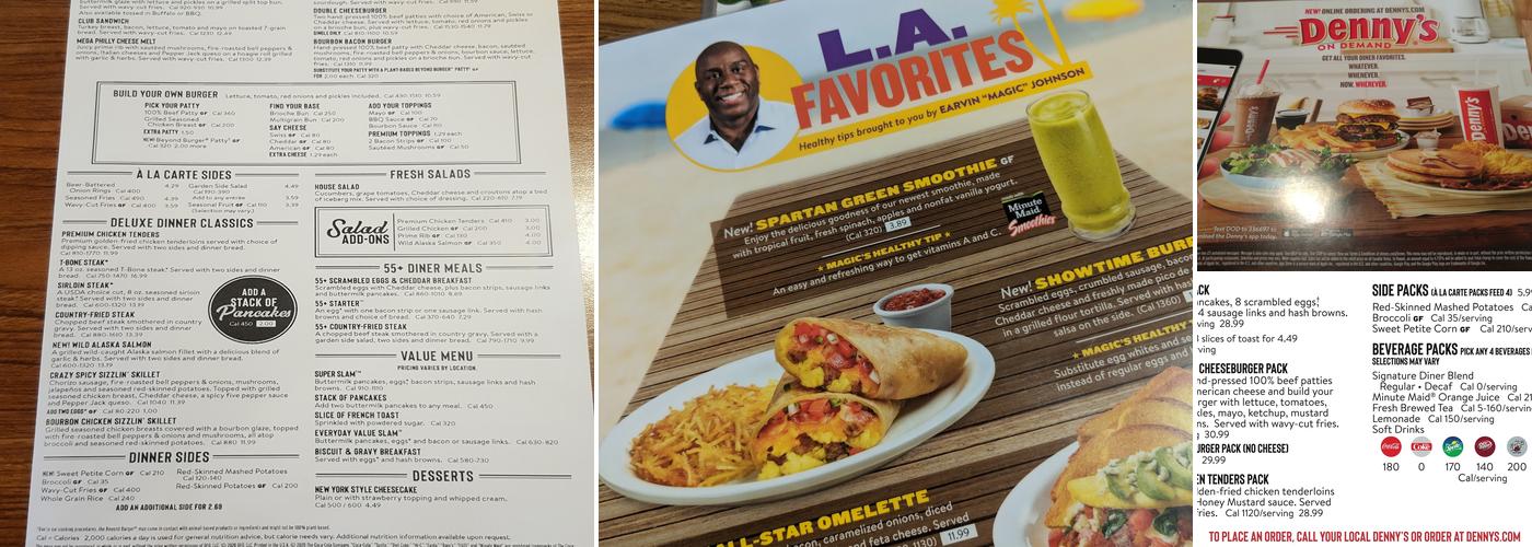Denny's Restaurant Menu