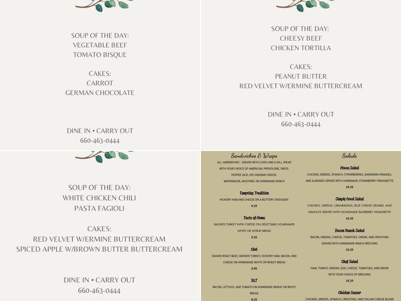 The Simple Life Concordia Menu