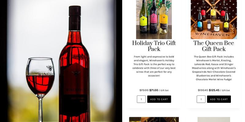 Winehaven Winery Menu