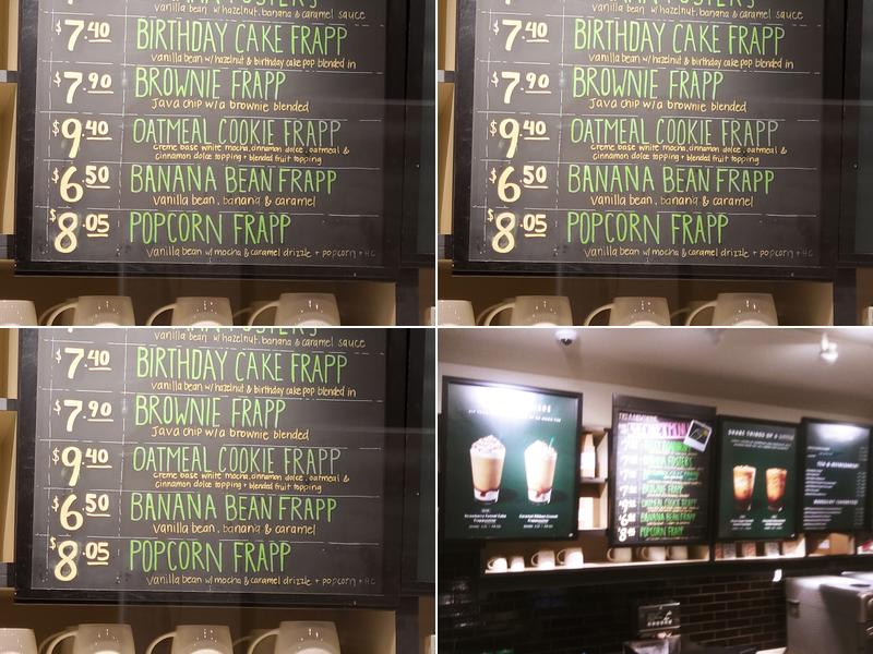 Starbucks Menu