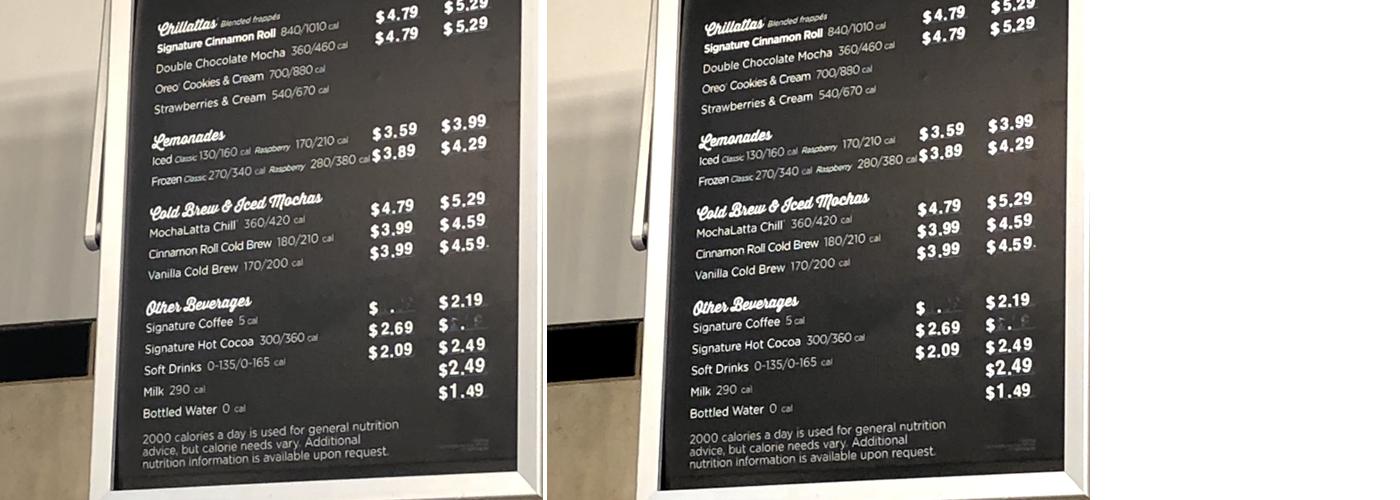 Cinnabon Menu