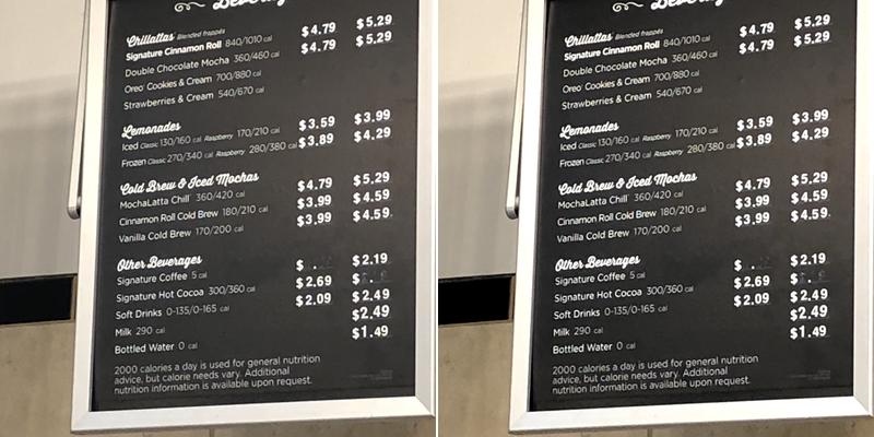 Cinnabon Menu