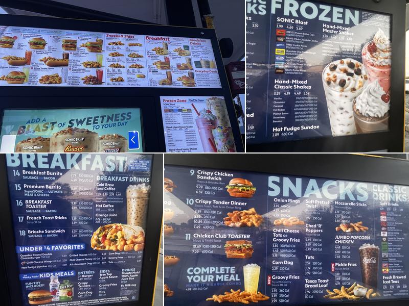 Sonic Drive-In Menu