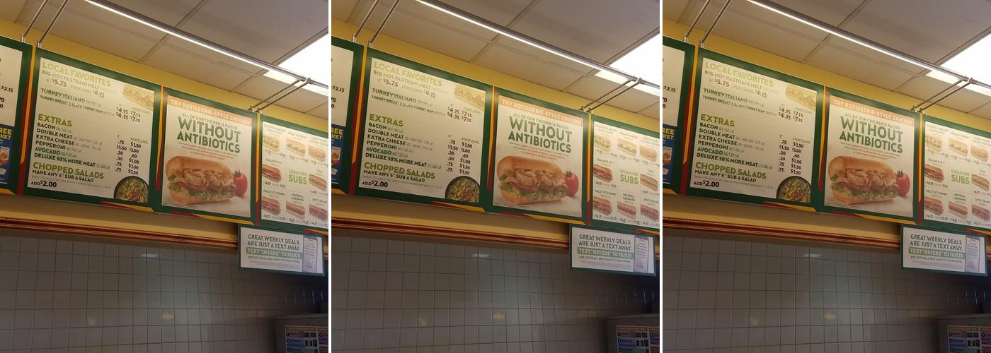 Subway Menu