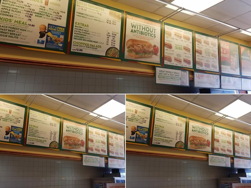 Subway Menu