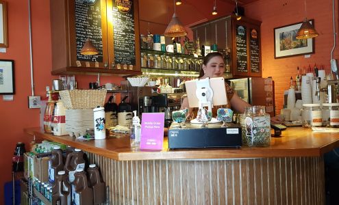 Between the Covers Bookstore and Bruno Cafe