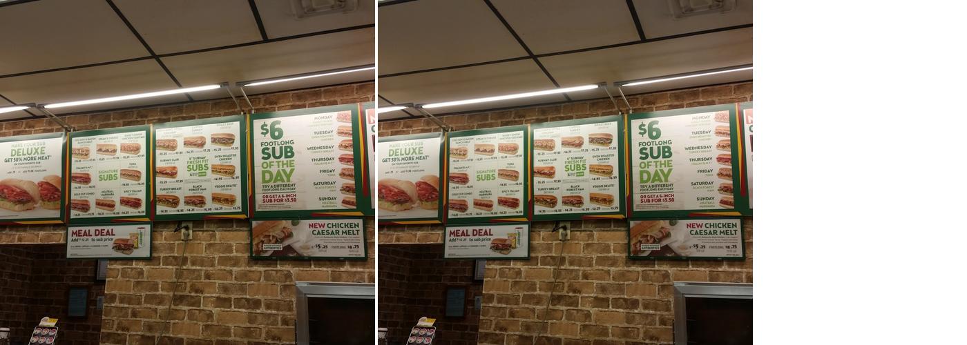 Subway Menu