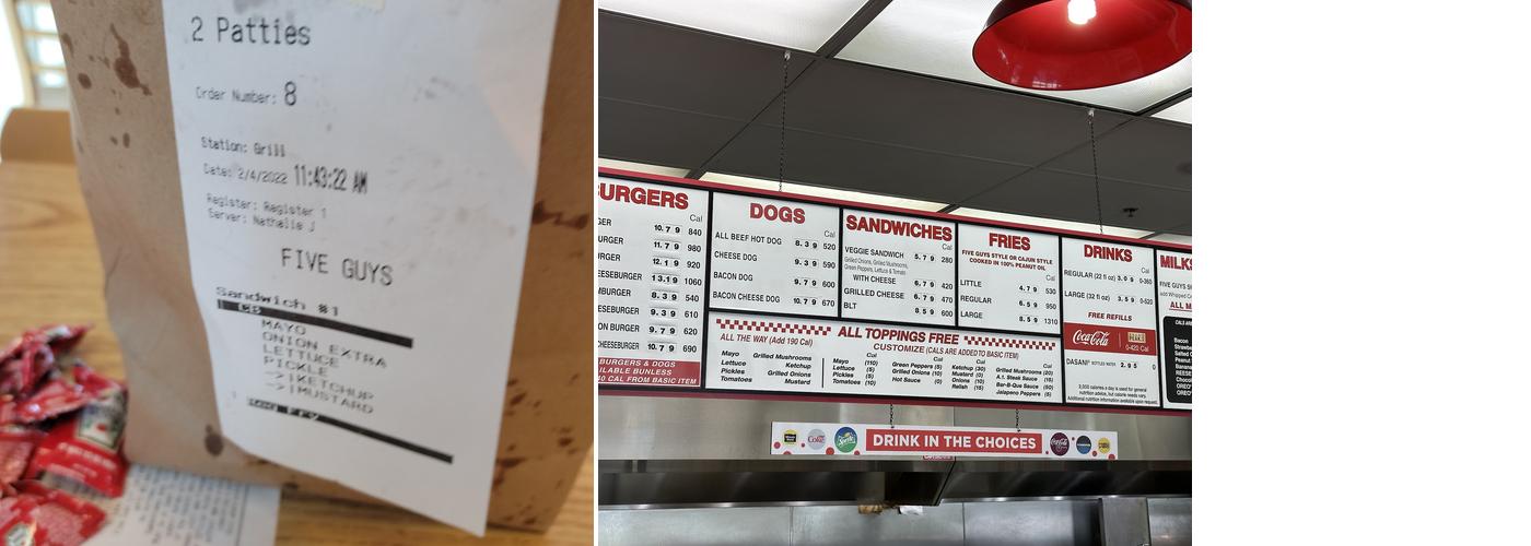 Five Guys Menu