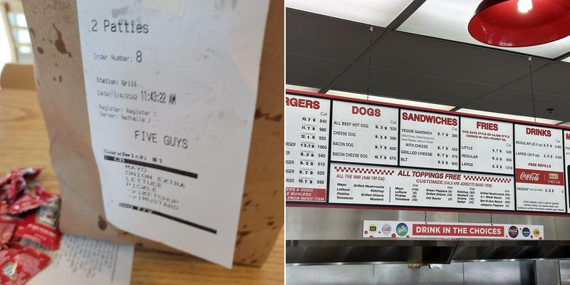 Five Guys Menu