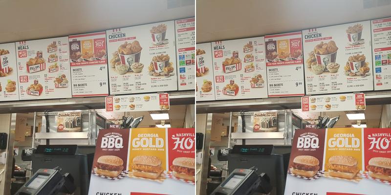 KFC Menu