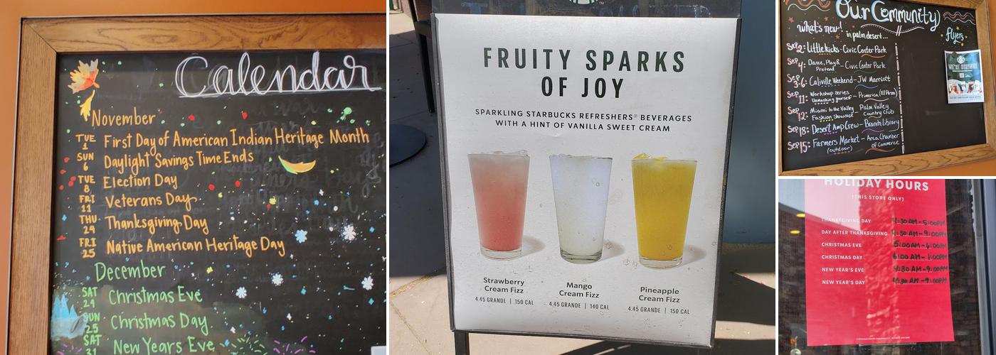 Starbucks Coffee Company Menu
