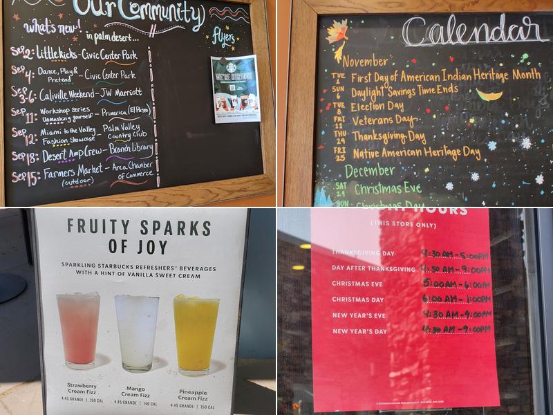Starbucks Coffee Company Menu