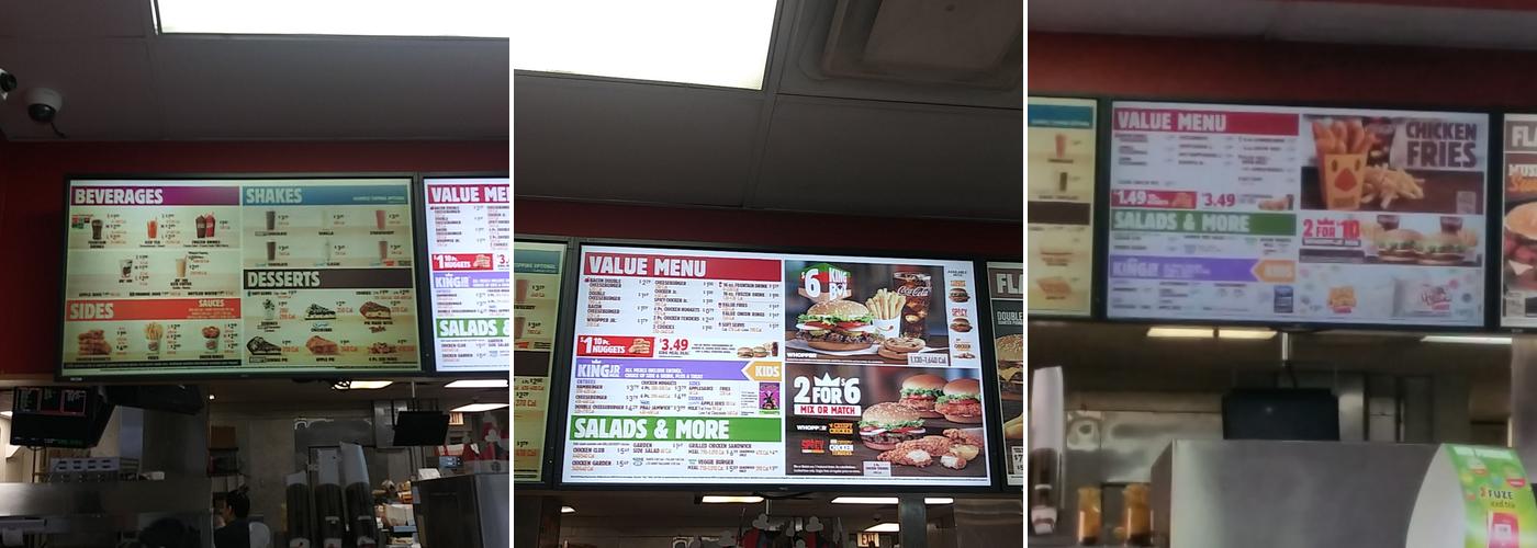 Burger King Menu