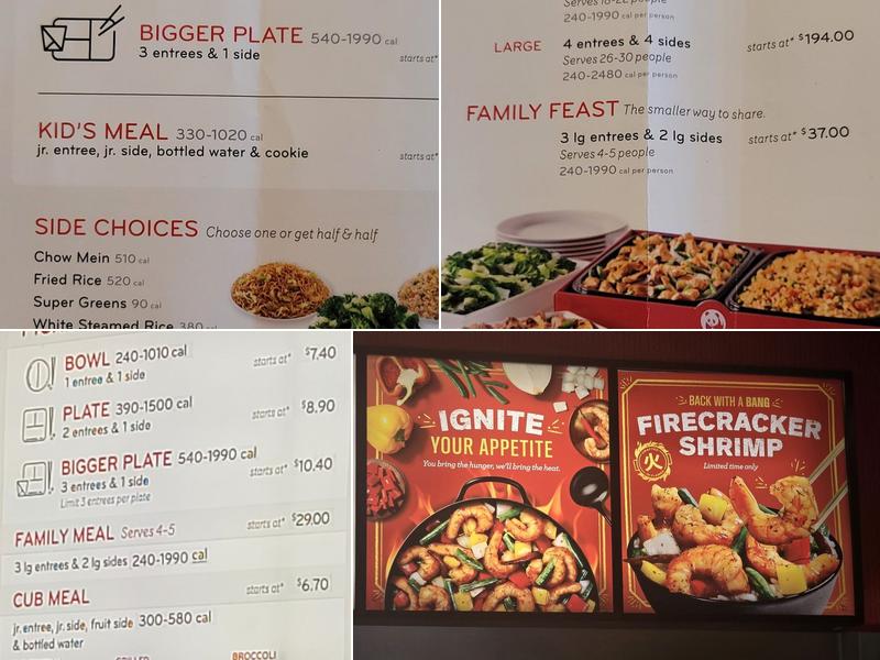 Panda Express Menu