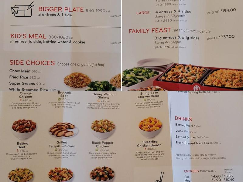 Panda Express Menu