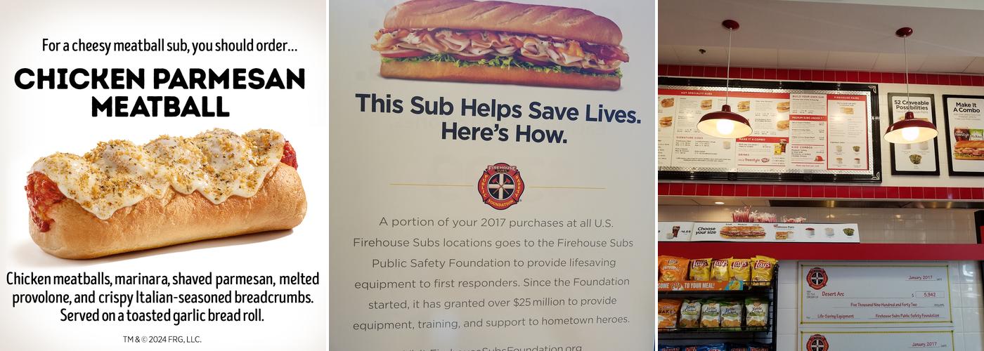 Firehouse Subs Desert Gateway Center Menu