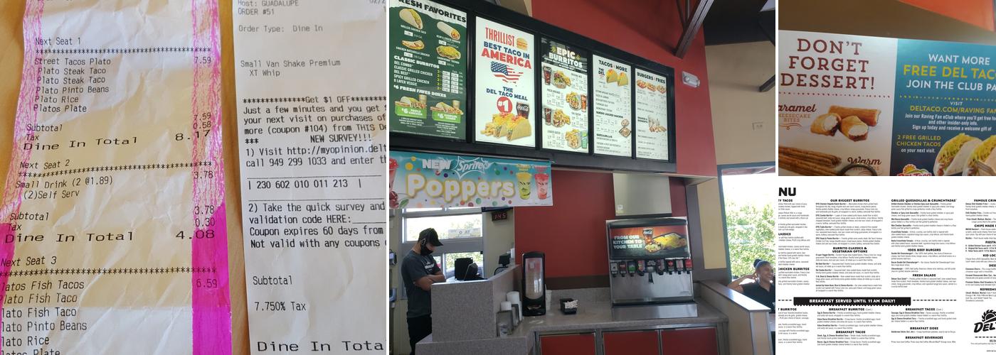 Del Taco Menu