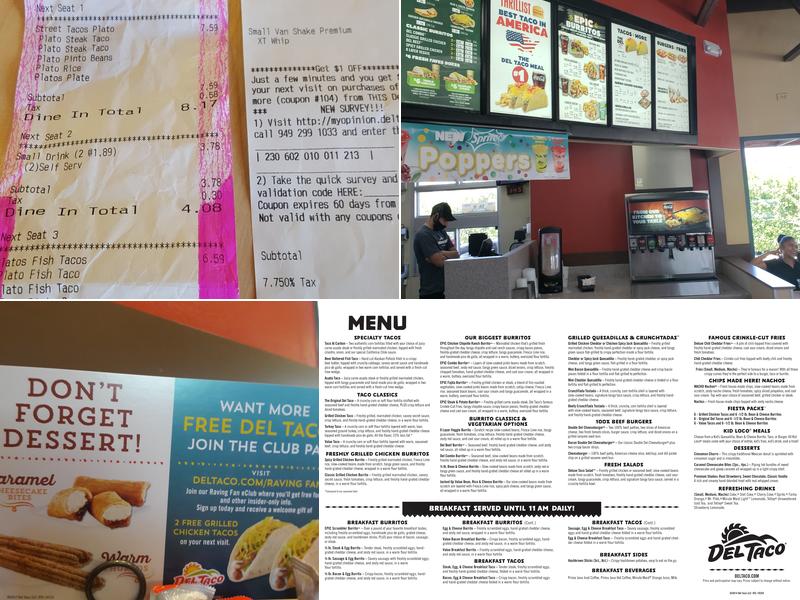 Del Taco Menu