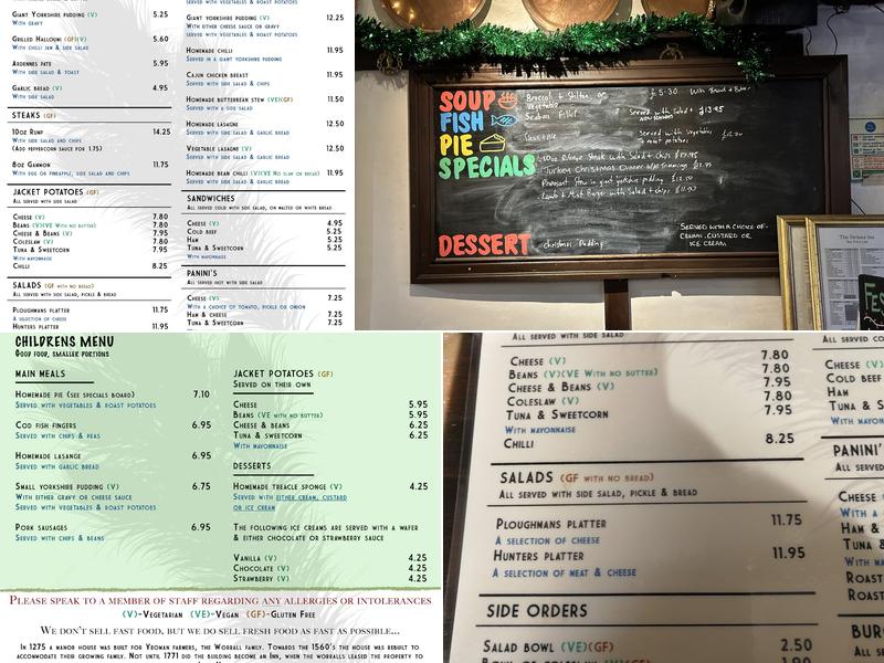 The Strines Inn Menu