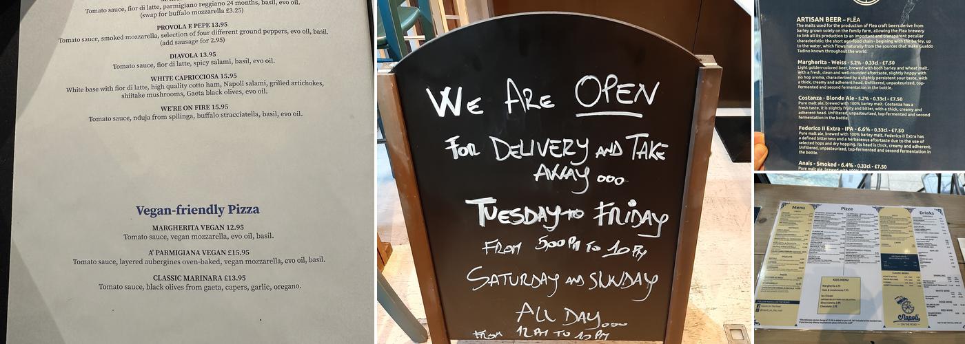 Napoli on the Road Chiswick Menu