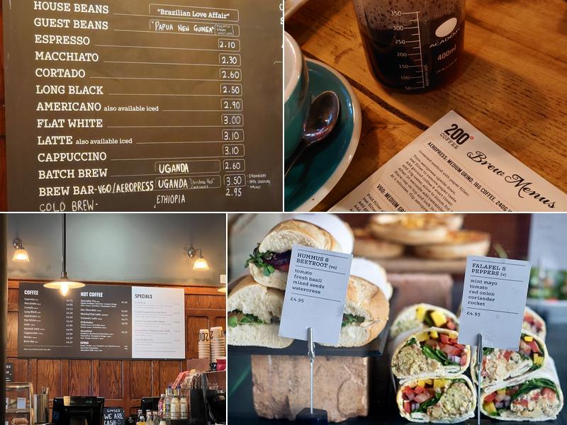 200 Degrees Coffee Shop Menu