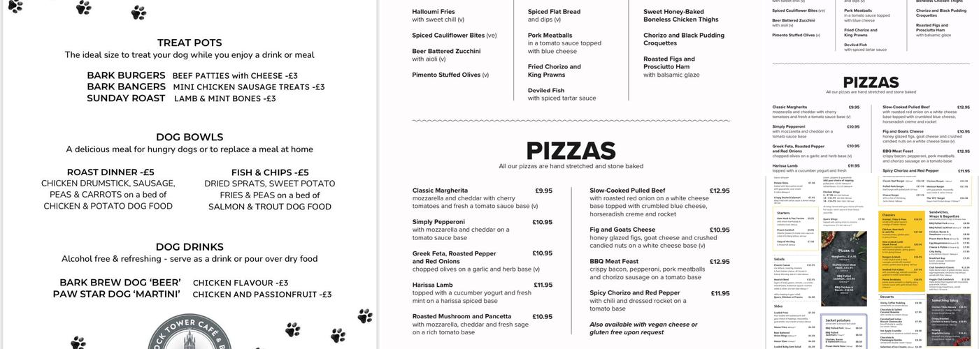 Clock Tower Café & Bar Menu