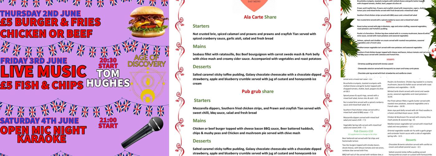 The Drunken Dragon Menu