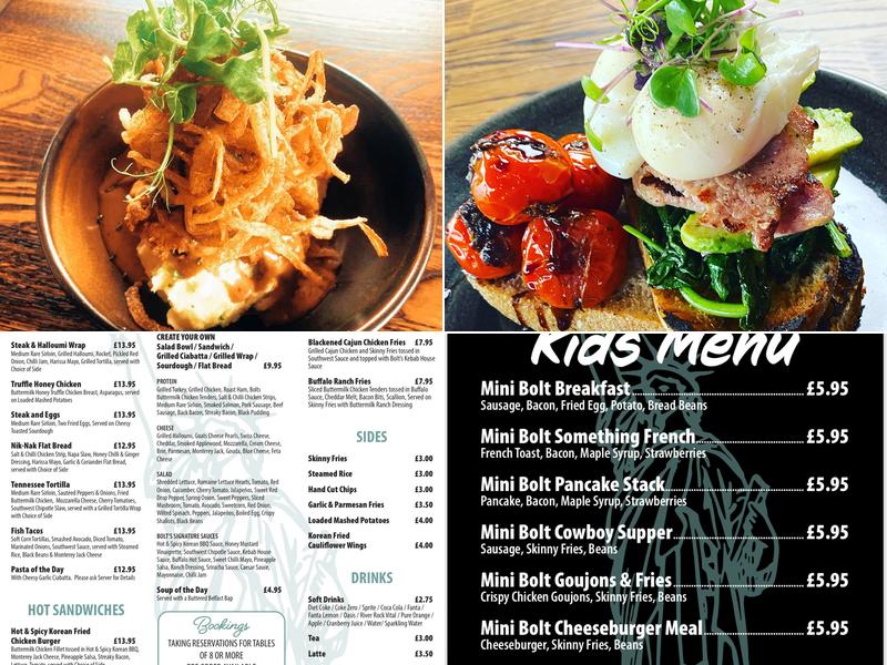 Bolt Deli Belfast Menu